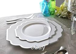 OCNS - lot de 150 pièces - assiettes et couverts en plastique pour mariage - jetables