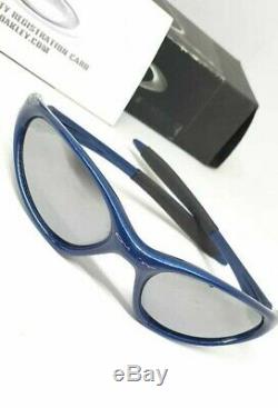 Oakley Iridium Cerclée États-unis Bleu Race Frame Lunettes De Soleil 100% Authentiques -nos