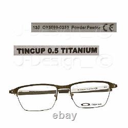 Oakley Tincup 0.5 Ox5099-0353 Powder Pewter Titanium 53/18/135 Lunettes De Vue Nouveau
