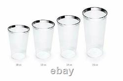 Occasions 400 Piece Wedding 400 Count (14 Once) Tumblers Silver Rimmed
