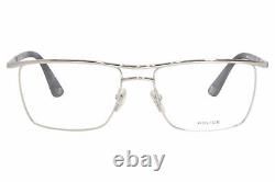 Police Vpld16 0e70 Lunettes De Vue Cadre Optique Pleine Rim Argent Homme 55mm