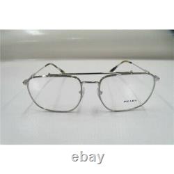 Prada Journal Pr56uv Mens Silver Full Rim Metal Eyeglass Frames 55-18-145