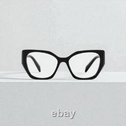 Prada PR 18WV 1AB1O1 Lunettes de mode en plastique noir et argent, grande taille 54 mm