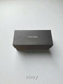 Prada PR 18WV 1AB1O1 Lunettes de mode en plastique noir et argent, grandes, 54 mm