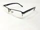 Prada Vpr60f 1bo-1o1 Lunettes Cadre Italie Half Rim 53-17-135 Noir / Argent P628