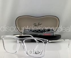 Ray-Ban RB7260 2001 Monture de lunettes rectangulaire transparente argentée 54 mm Authentique NEUF