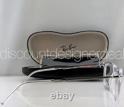 Ray-Ban RB7260 2001 Monture de lunettes rectangulaire transparente argentée 54 mm Authentique NEUF