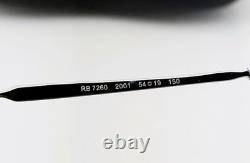 Ray-Ban RB7260 2001 Monture de lunettes rectangulaire transparente argentée 54 mm Authentique NEUF