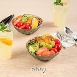 Saladiers en plastique 100 pièces 16 oz avec bord doré, bols à soupe jetables, robustes, verts