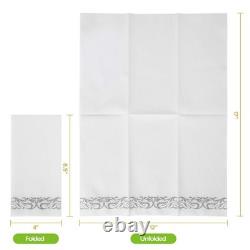 Service de vaisselle jetable de 700 pièces pour 100 invités, assiette en plastique à bord argenté