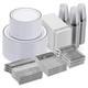 Set De Vaisselle Jetable En Plastique De 700 Pièces Pour 100 Invités En Argent