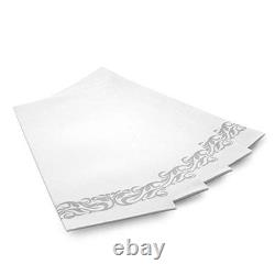 Set de vaisselle jetable robuste de 700 pièces pour mariages, fêtes, événements en plastique