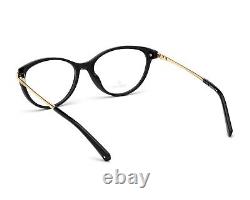 Swarovski SK5349 001 Monture de lunettes rondes Cat Eye noir et or 53-16-135 SW5349