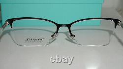 TIFFANY & CO Nouvelles lunettes de vue à demi-monture en métal noir bleu TF1111B 6097 53 17 140