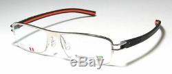 Tag Heuer Th7624 002 Silver Black & Half Red Rim Lunettes Cadres Taille 57
