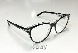 Tom Ford Tf 5618 Shiny Black 001 Full Rim Silver’t' Logo Eyeglass Rx Frame T.n.-o.
