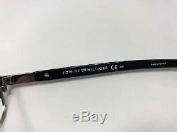 Tommy Hilfiger Th1207 25k 53-17-135 Noir Argent Cerclée Lunettes Bj89