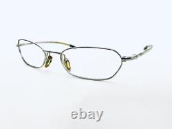 VTG DKNY Lunettes Ovales en Métal Argenté en Verre Fabriquées en Italie 6234 028 50 17 135