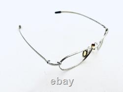 VTG DKNY Lunettes Ovales en Métal Argenté en Verre Fabriquées en Italie 6234 028 50 17 135