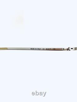 VTG DKNY Lunettes Ovales en Métal Argenté en Verre Fabriquées en Italie 6234 028 50 17 135