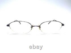 Vera Wang Lunettes demi-cerclées ovales en métal lilas argenté Japon V06 LI 48 18 135