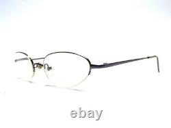 Vera Wang Lunettes demi-cerclées ovales en métal lilas argenté Japon V06 LI 48 18 135