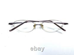 Vera Wang Lunettes demi-cerclées ovales en métal lilas argenté Japon V06 LI 48 18 135