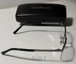 Versace MOD. 1263 1001 Monture de lunettes de vue rectangulaire demi-cerclée argentée 55-17 140