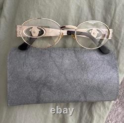 Versace MOD. V9011 Femme ovale à monture complète en métal/plastique argenté Medusa vintage