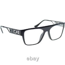Versace Ve Unisexe 3326u 5380 Lunettes De Vue Optique Noir Argent 53mm Nouveau Authentique