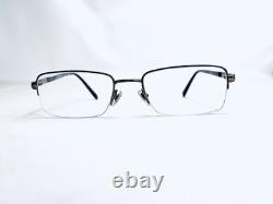 Versace lunettes rectangulaires demi-cerclées argent et marron Italie 50 18 135