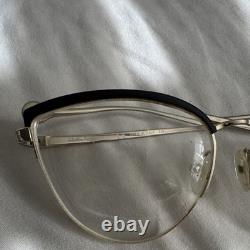 Vintage Salvatore Ferragamo SF2175 733 Femme Argent Cat Eye Monture intégrale 56-16-140