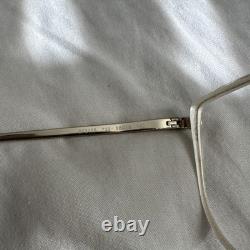 Vintage Salvatore Ferragamo SF2175 733 Femme Argent Cat Eye Monture intégrale 56-16-140