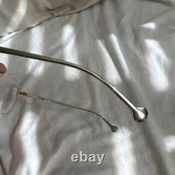 Vintage Salvatore Ferragamo SF2175 733 Femme Argent Cat Eye Monture intégrale 56-16-140