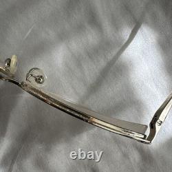 Vintage Salvatore Ferragamo SF2175 733 Femme Argent Cat Eye Monture intégrale 56-16-140