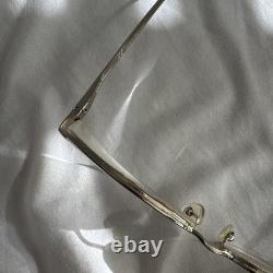 Vintage Salvatore Ferragamo SF2175 733 Femme Argent Cat Eye Monture intégrale 56-16-140