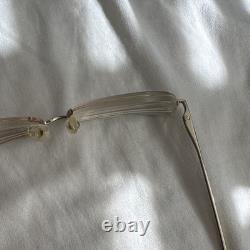 Vintage Salvatore Ferragamo SF2175 733 Femme Argent Cat Eye Monture intégrale 56-16-140