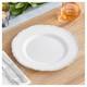 Visions Heirloom Assiette Ronde En Plastique Blanche De 10 Pouces Avec Bord Vintage Argent&eacute;